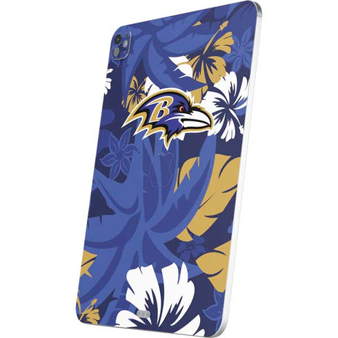 NFL Baltimore Ravens Tropical Print iPad Pro 13in M4 (2024) Skin