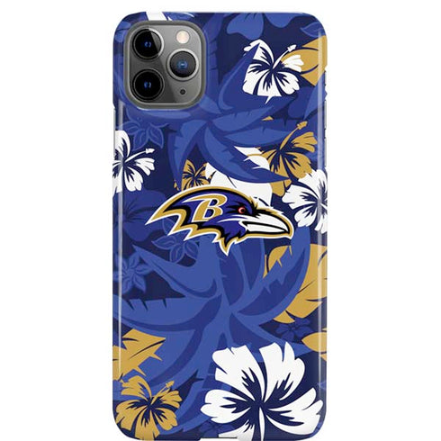 NFL Baltimore Ravens Tropical Print iPhone Cases