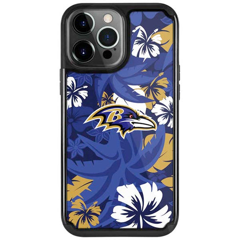 NFL Baltimore Ravens Tropical Print iPhone Cases