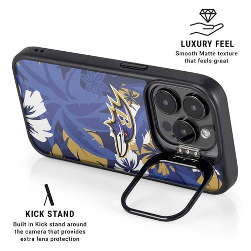 NFL Baltimore Ravens Tropical Print iPhone 13 Pro Kickstand Case