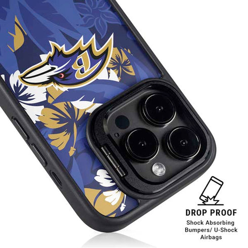 NFL Baltimore Ravens Tropical Print iPhone 13 Pro Max Kickstand Case