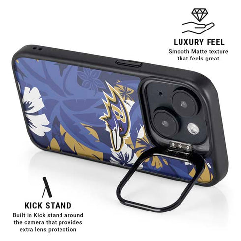 NFL Baltimore Ravens Tropical Print iPhone 14 Kickstand Case