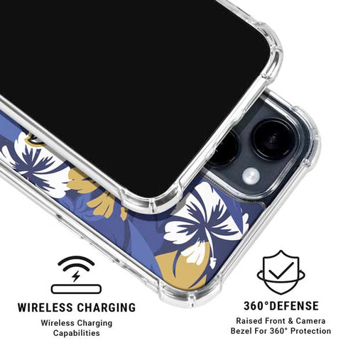 NFL Baltimore Ravens Tropical Print iPhone 15 Clear Case