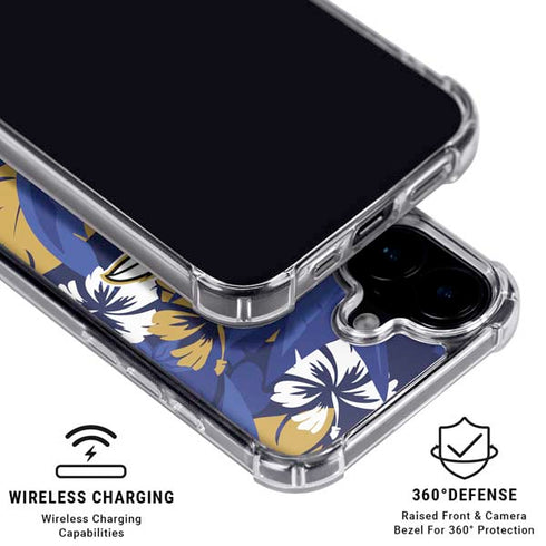 NFL Baltimore Ravens Tropical Print iPhone 16 Plus Clear Case