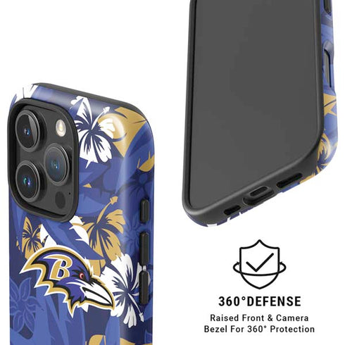 NFL Baltimore Ravens Tropical Print iPhone 16 Pro Magsafe Impact Case