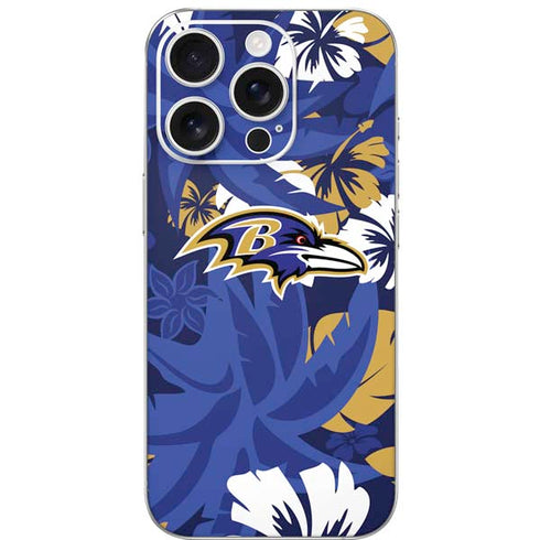 NFL Baltimore Ravens Tropical Print iPhone 16 Pro Skin