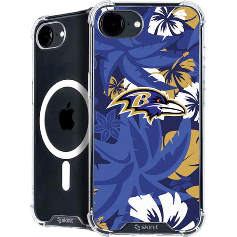 NFL Baltimore Ravens Tropical Print iPhone 16e MagSafe Case