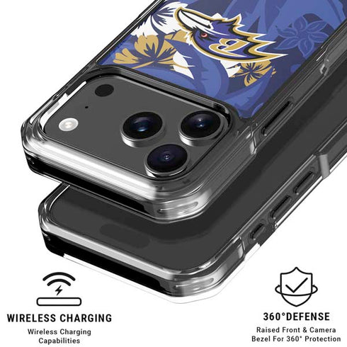 NFL Baltimore Ravens Tropical Print iPhone 18 Pro Clear Case