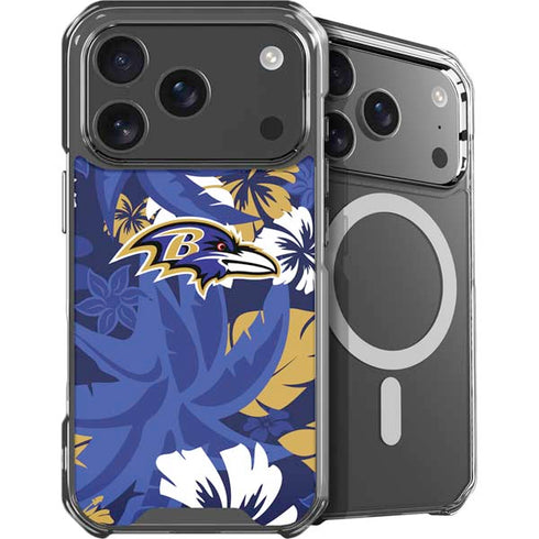 NFL Baltimore Ravens Tropical Print iPhone 18 Pro MagSafe Case