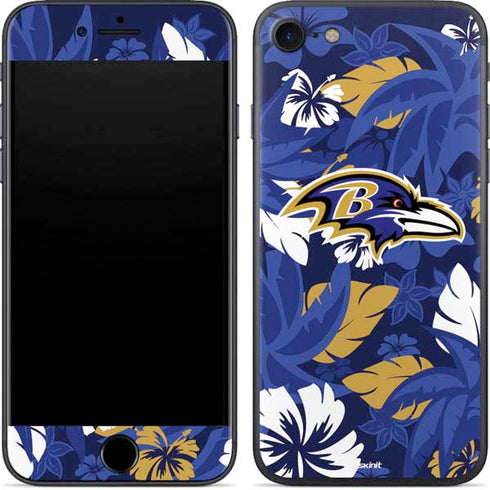 NFL Baltimore Ravens Tropical Print iPhone 8 Skin