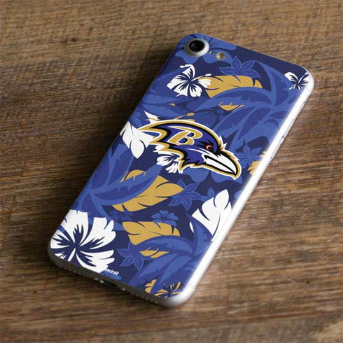 NFL Baltimore Ravens Tropical Print iPhone 8 Skin