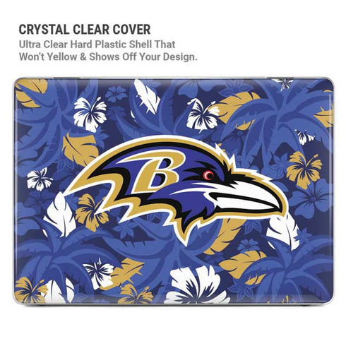 NFL Baltimore Ravens Tropical Print MacBook Pro 14in (2021-24) Case plus Skin