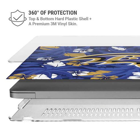 NFL Baltimore Ravens Tropical Print MacBook Cases