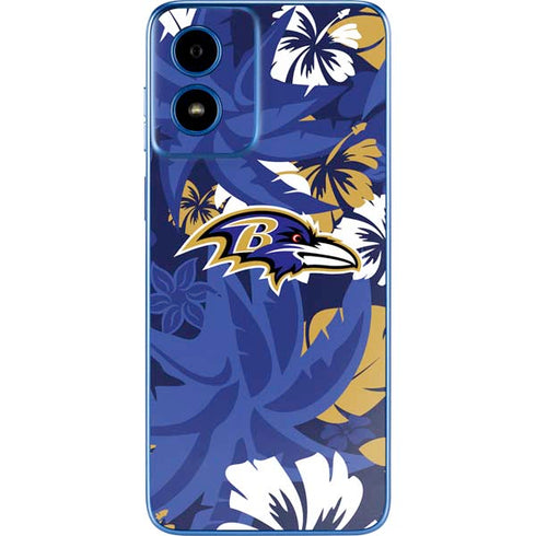 NFL Baltimore Ravens Tropical Print Moto G Play 4G (2024) Skin