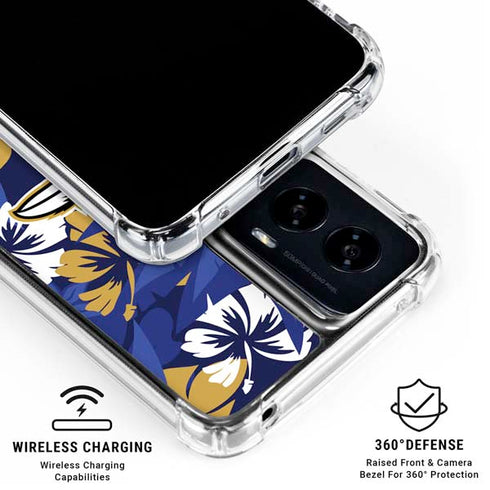 NFL Baltimore Ravens Tropical Print Moto G Power 5G (2024) Clear Case