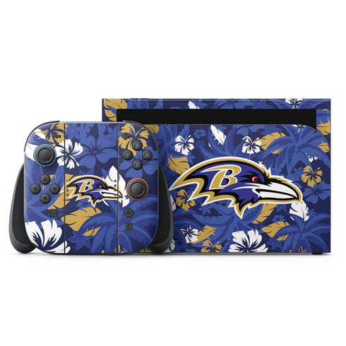 NFL Baltimore Ravens Tropical Print Nintendo Skins