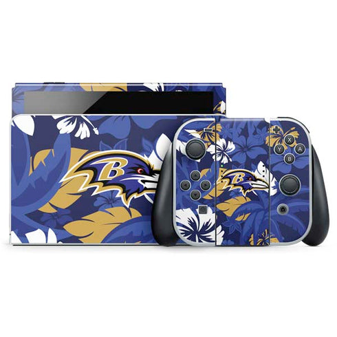NFL Baltimore Ravens Tropical Print Nintendo Skins