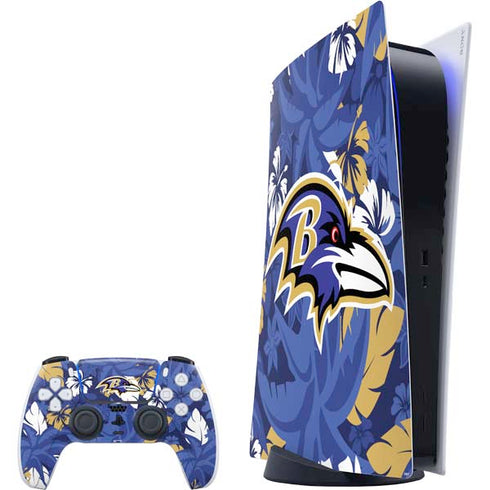 NFL Baltimore Ravens Tropical Print PlayStation PS5 Skins