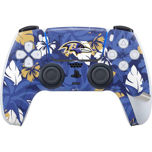 NFL Baltimore Ravens Tropical Print PS5 Pro Bundle Skin