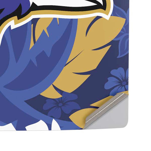NFL Baltimore Ravens Tropical Print PS5 Pro Disk Console Skin