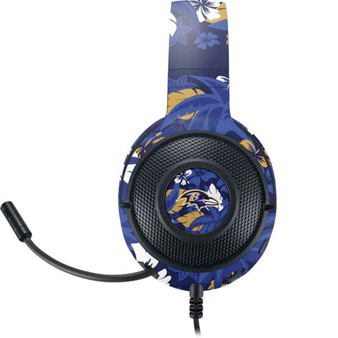 NFL Baltimore Ravens Tropical Print Razer Kraken X Skin