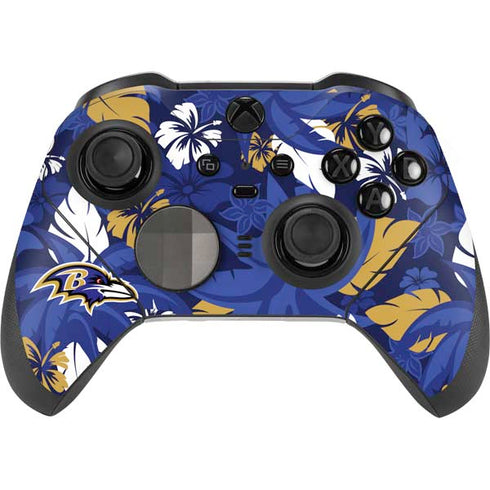 NFL Baltimore Ravens Tropical Print Xbox Elite Wireless Controller Series 2 Skin