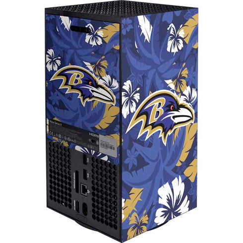 NFL Baltimore Ravens Tropical Print Xbox Series X Bundle Skin