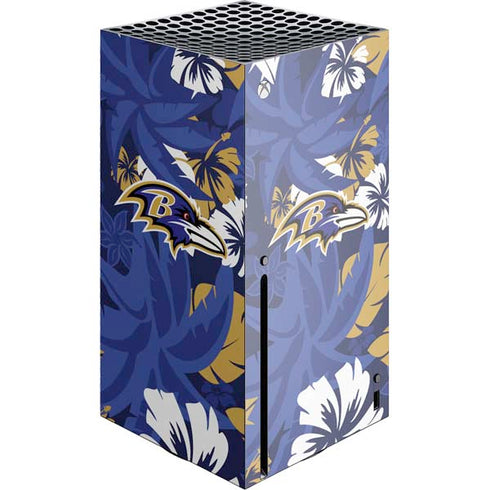 NFL Baltimore Ravens Tropical Print Xbox Series X Skins