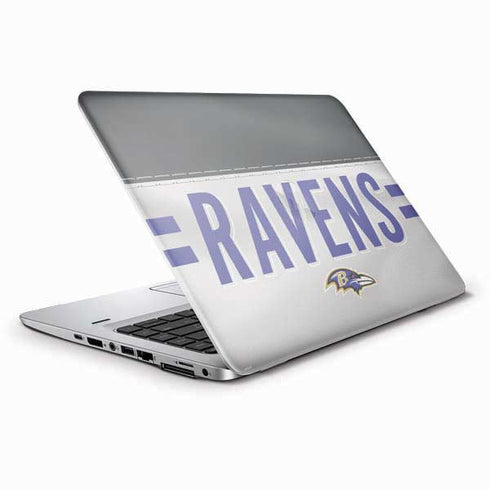 NFL Baltimore Ravens White Striped HP Elitebook Skin