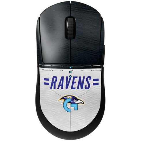NFL Baltimore Ravens White Striped G Pro Wireless Gaming Mouse Skin