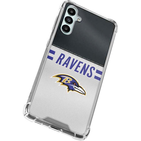 NFL Baltimore Ravens White Striped Gabb Phone 4 Clear Case
