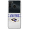 NFL Baltimore Ravens White Striped Galaxy A21 Clear Case