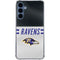 NFL Baltimore Ravens White Striped Galaxy A35 5G Clear Case