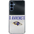 NFL Baltimore Ravens White Striped Galaxy A35 5G Clear Case