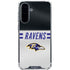 NFL Baltimore Ravens White Striped Galaxy A36 5G Clear Case