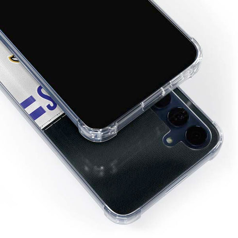 NFL Baltimore Ravens White Striped Galaxy A55 5G Clear Case