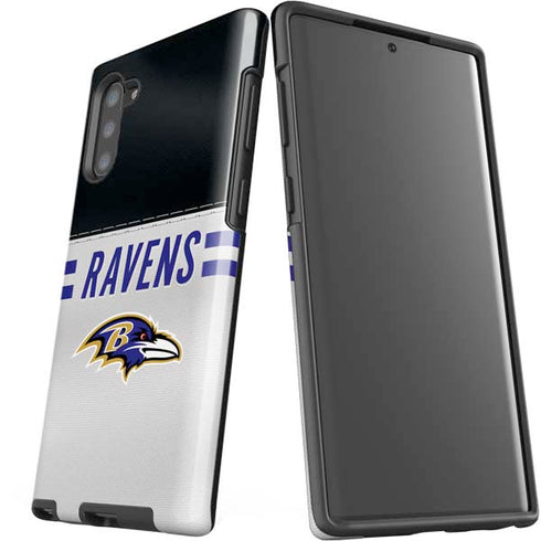 NFL Baltimore Ravens White Striped Galaxy Note 10 Pro Case