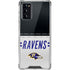 NFL Baltimore Ravens White Striped Galaxy Note20 5G Clear Case