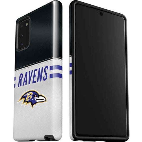 NFL Baltimore Ravens White Striped Galaxy Note20 5G Pro Case