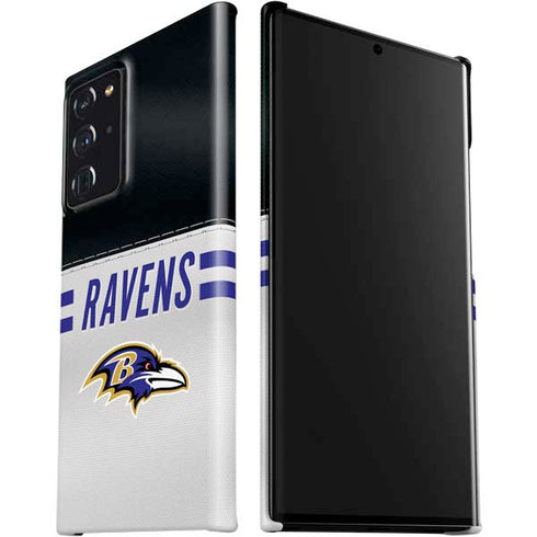 NFL Baltimore Ravens White Striped Galaxy Note20 Ultra 5G Lite Case