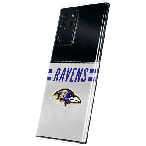 NFL Baltimore Ravens White Striped Galaxy Note20 Ultra 5G Skin