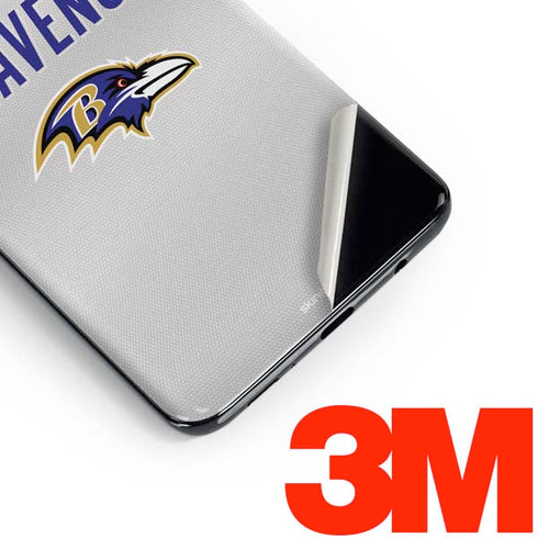 NFL Baltimore Ravens White Striped Galaxy S10 Plus Skin