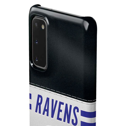 NFL Baltimore Ravens White Striped Galaxy S20 Lite Case
