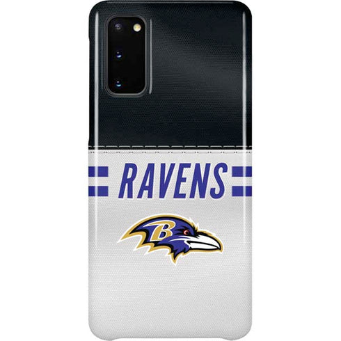 NFL Baltimore Ravens White Striped Galaxy S20 Lite Case