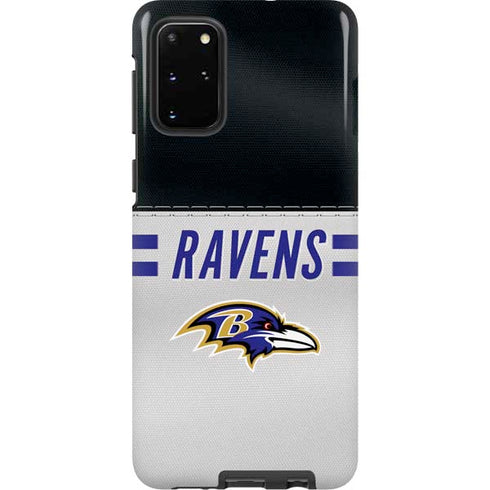 NFL Baltimore Ravens White Striped Galaxy S20 Plus Pro Case