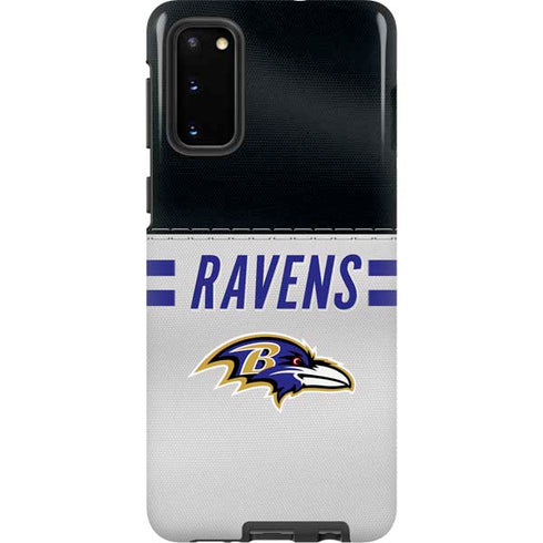 NFL Baltimore Ravens White Striped Galaxy S20 Pro Case