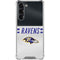 NFL Baltimore Ravens White Striped Galaxy S24 FE Clear Case