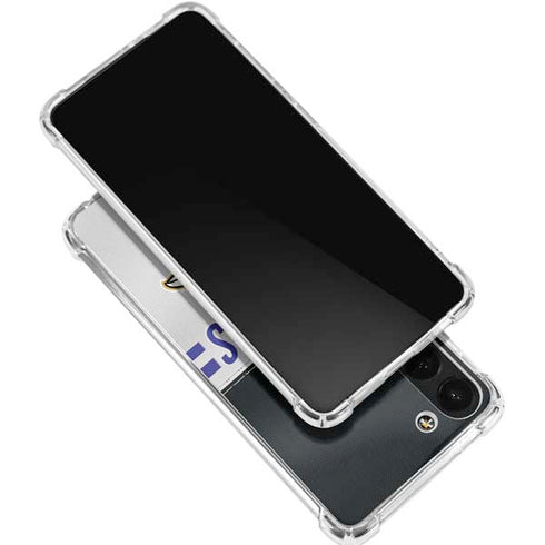 NFL Baltimore Ravens White Striped Galaxy S24 FE Clear Case