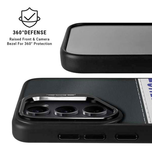 NFL Baltimore Ravens White Striped Galaxy S25 Plus Kickstand Case