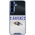 NFL Baltimore Ravens White Striped Galaxy S25 Clear Case